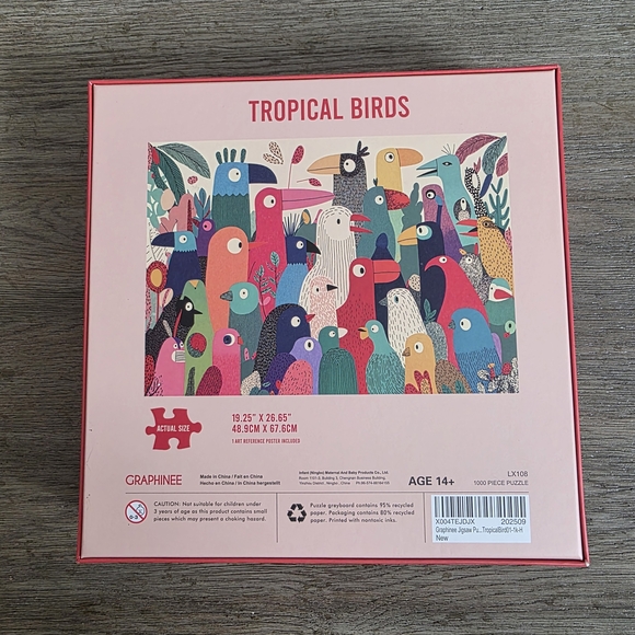 Tropical Birds - 1000 Piece Jigsaw Puzzle - Picture 3 of 4